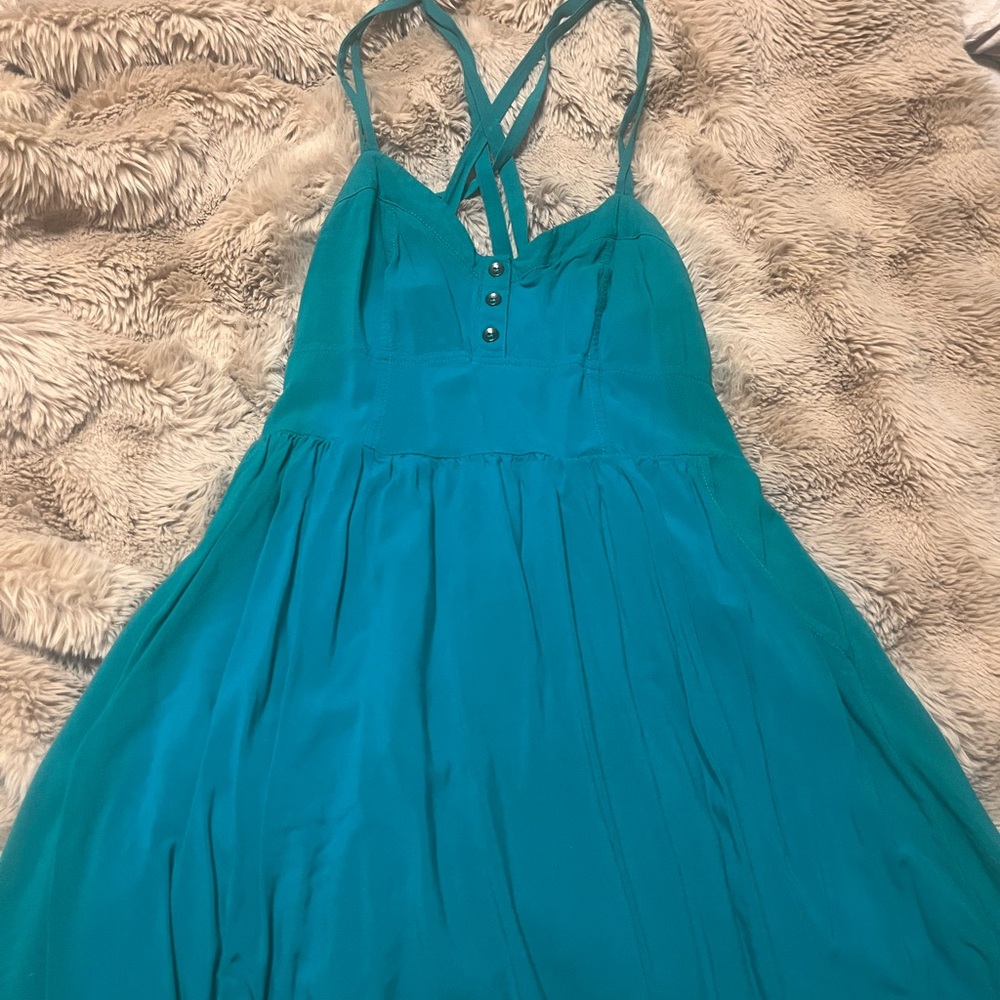 Teal Strappy Dress